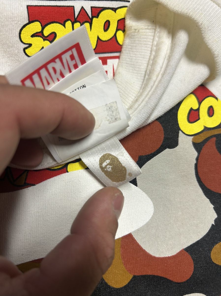 Bape × Marvel Comics BapeXmarvel tee Size US L / EU 52-54 / 3 - 5 Thumbnail