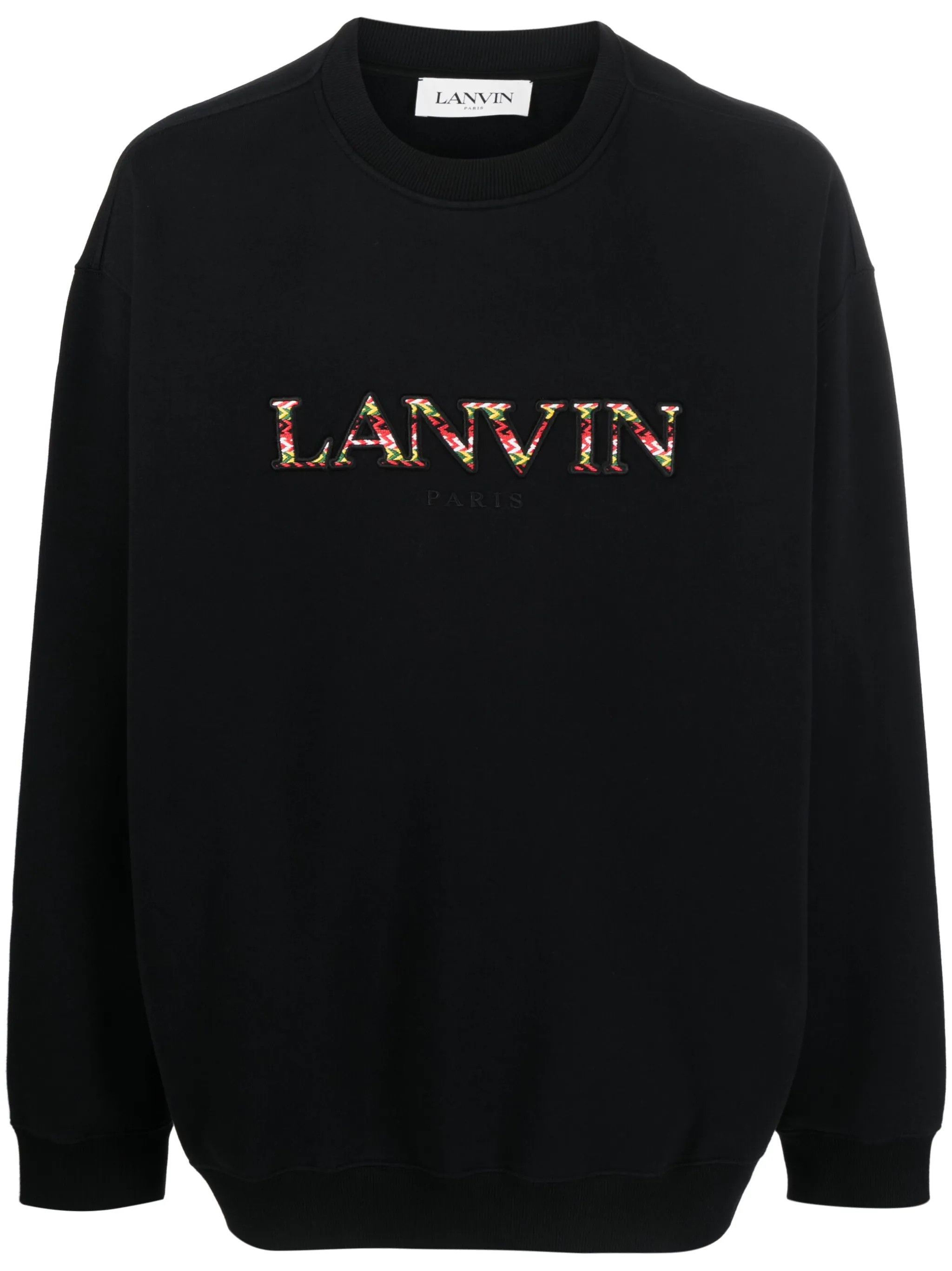 Lanvin o1y0225 Logo Embroidered Sweatshirt in Black Size US S / EU 44-46 / 1 - 1 Thumbnail