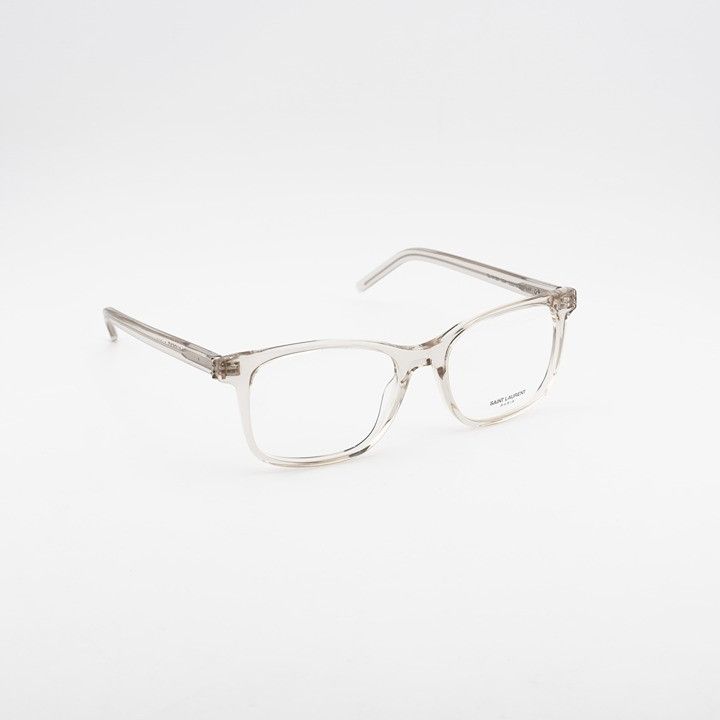 Saint Laurent Paris Saint Laurent SLM120 004 Eyeglasses Beige 53mm Square Frame Size ONE SIZE - 4 Thumbnail