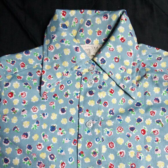 Other Vintage Lee Mar Abstract Floral Polyester Disco Shirt Size US M / EU 48-50 / 2 - 1 Thumbnail
