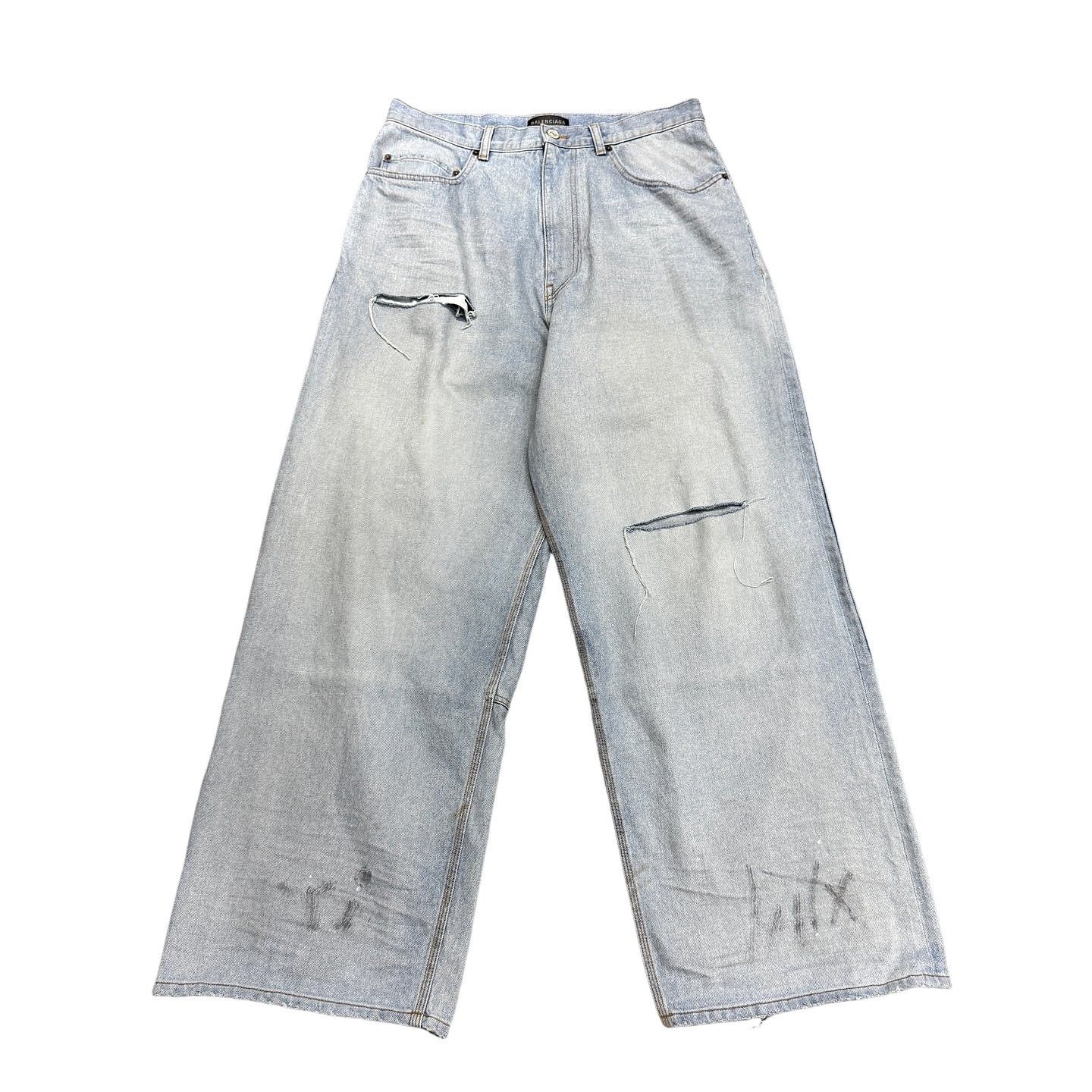 Balenciaga Balenciaga Destroyed Skater Jeans | Grailed