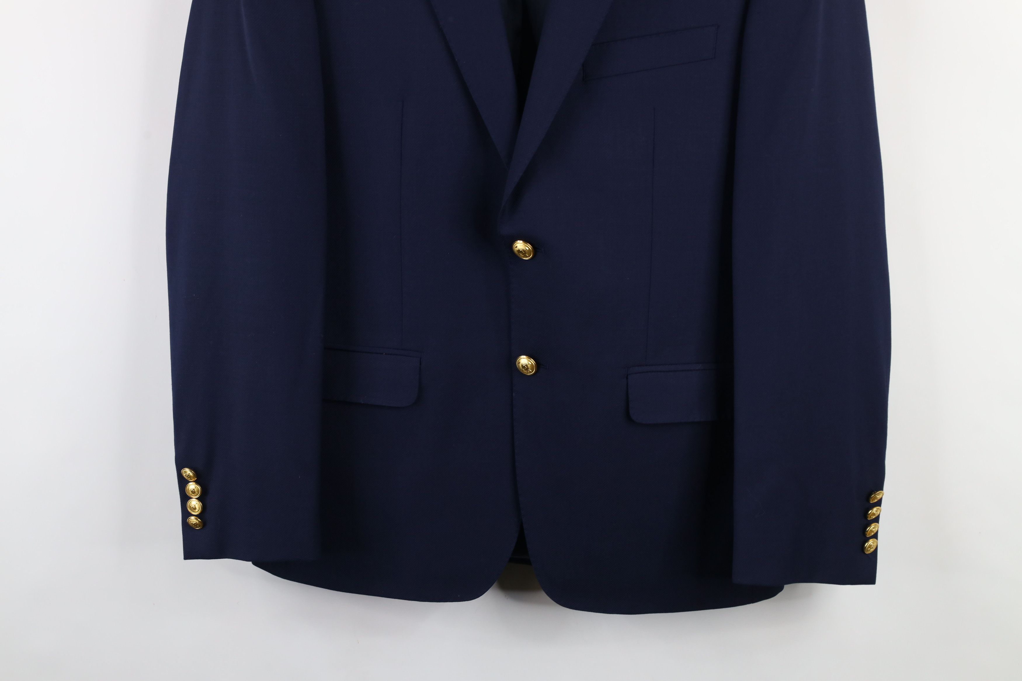 Ralph Lauren × Vintage Vintage Ralph Lauren Button Suit Coat Blazer Jacket Blue Size US L / EU 52-54 / 3 - 3 Thumbnail