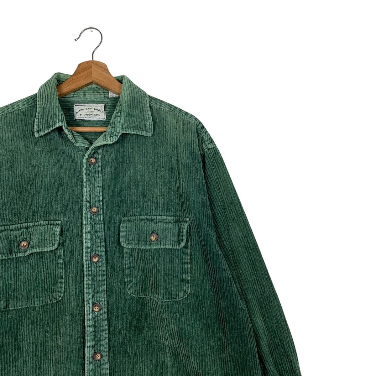 American Eagle Outfitters AMERICAN EAGLE Green Corduroy Flannel Jacket #1818-C22 Size US M / EU 48-50 / 2 - 5 Thumbnail