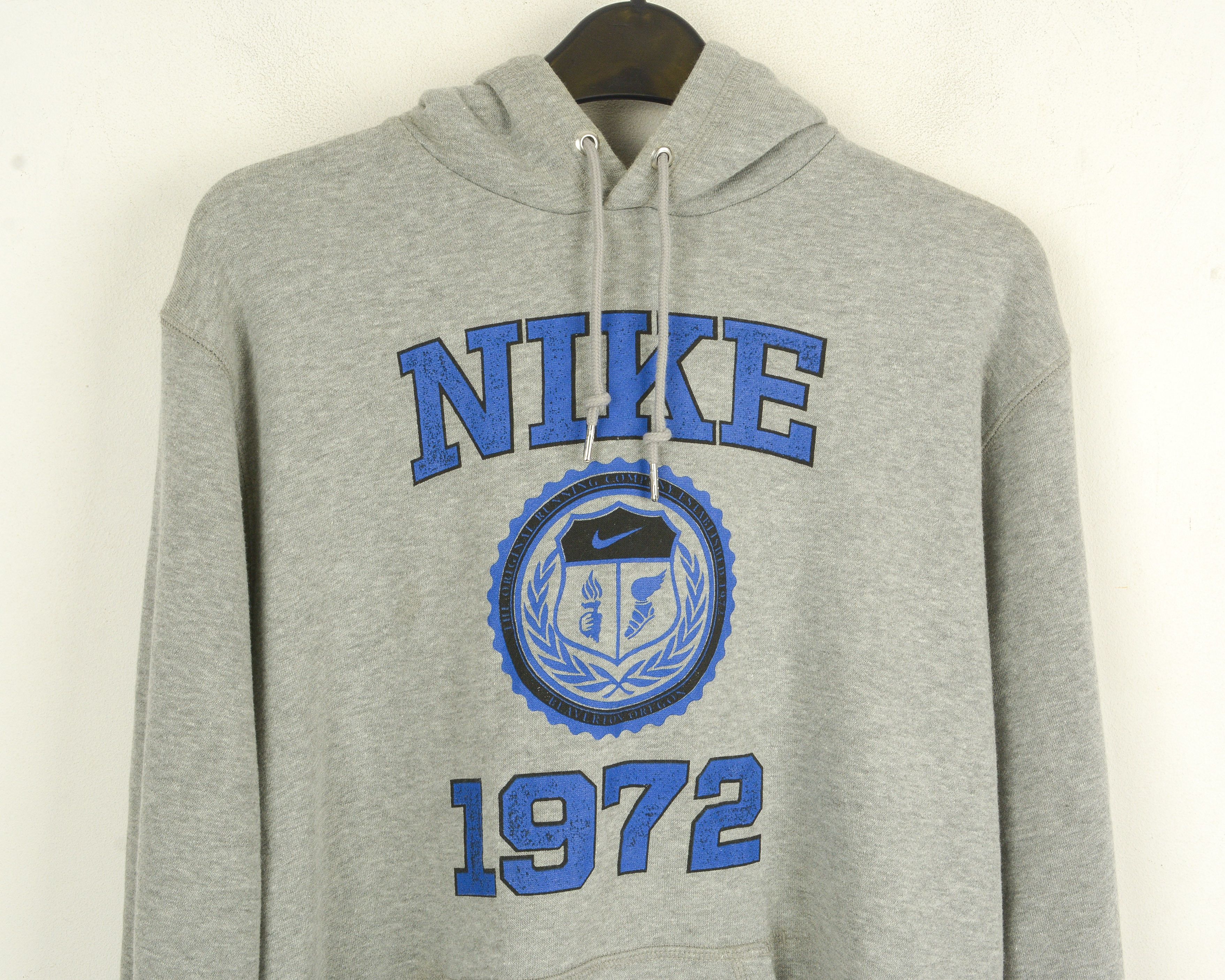Nike 1972 Mens M Hoodie Pullover Jumper Sweatshirt Grey Sweater Size US M / EU 48-50 / 2 - 3 Thumbnail