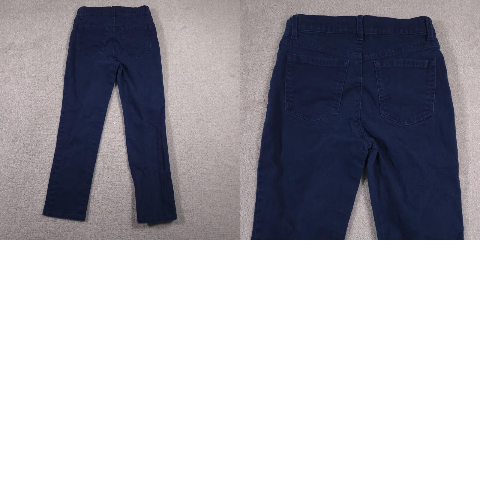 Gloria Vanderbilt Gloria Vanderbilt Jeans Womens 4 Petite Amanda Straight Leg Stretch Pants Navy Denim 4P Size 27" / US 4 / IT 40 - 9 Thumbnail