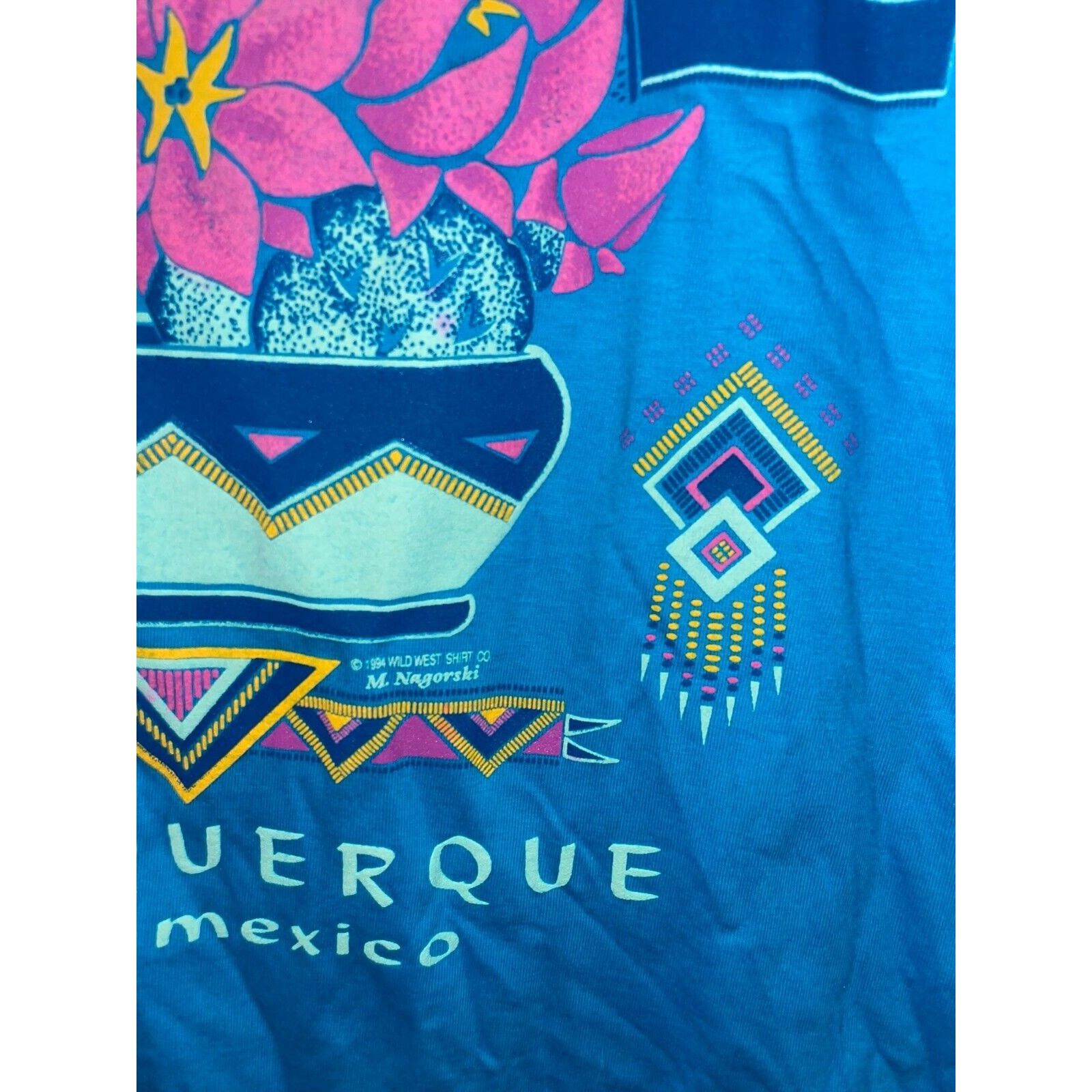 Jerzees Vintage Albuquerque Shirt NM New Mexico Cactus Tee 90s Large Size US L / EU 52-54 / 3 - 7 Thumbnail