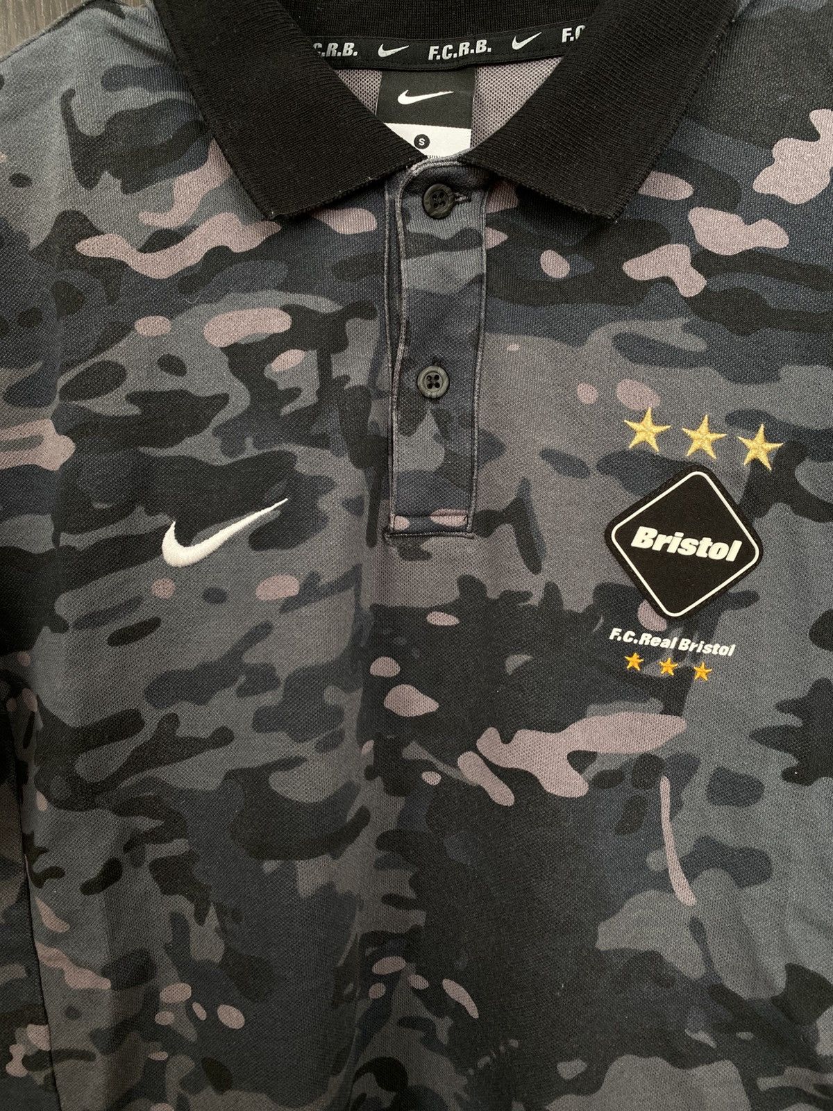 Nike Nike x F.C. Real Bristol Team Camo Polo Size US S / EU 44-46 / 1 - 3 Thumbnail