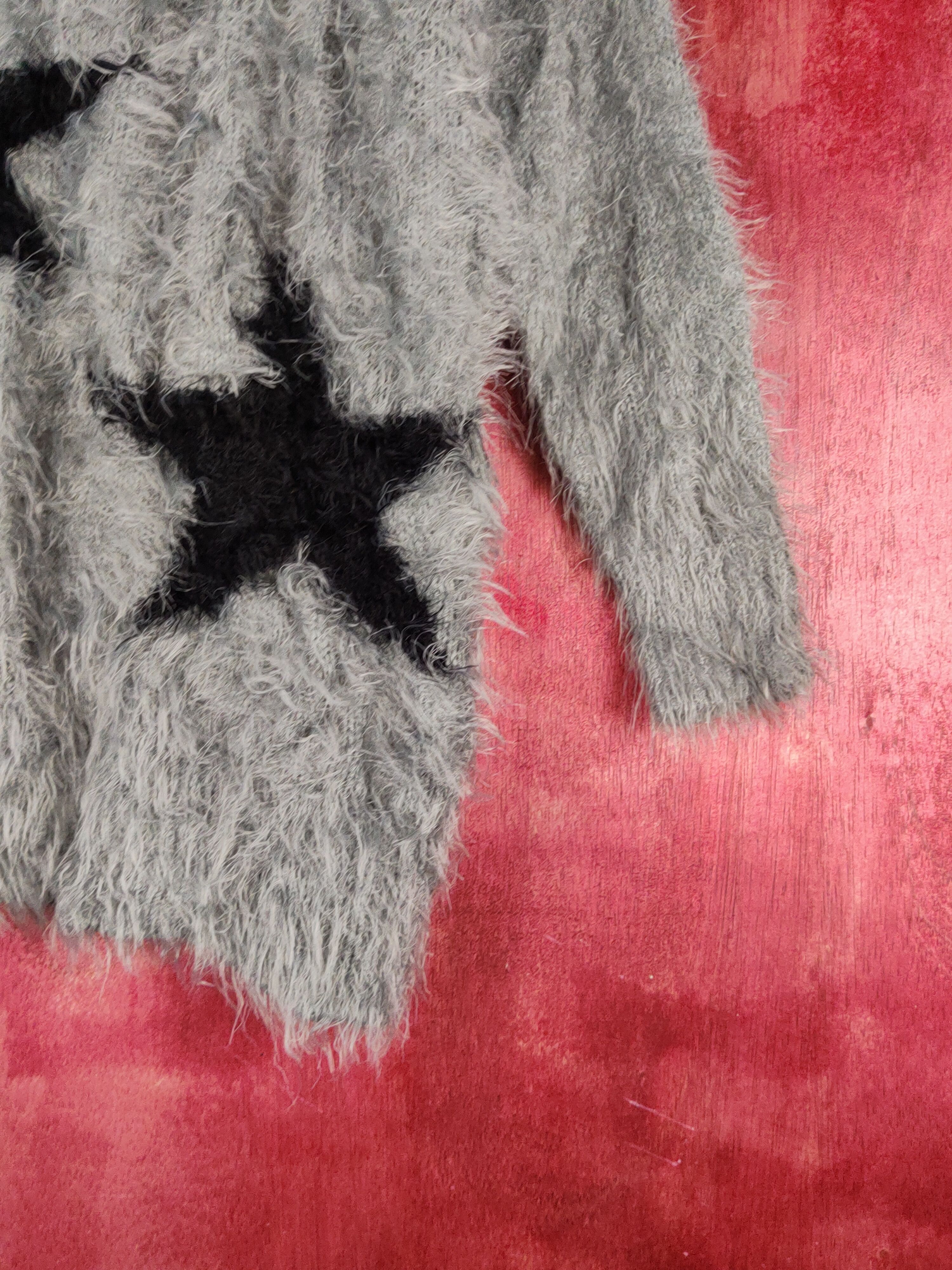 Japanese Brand CRVX star Dark Gray Shag Shaggy Fur Mohair Knitwear #S1935 Size S / US 4 / IT 40 - 6 Thumbnail