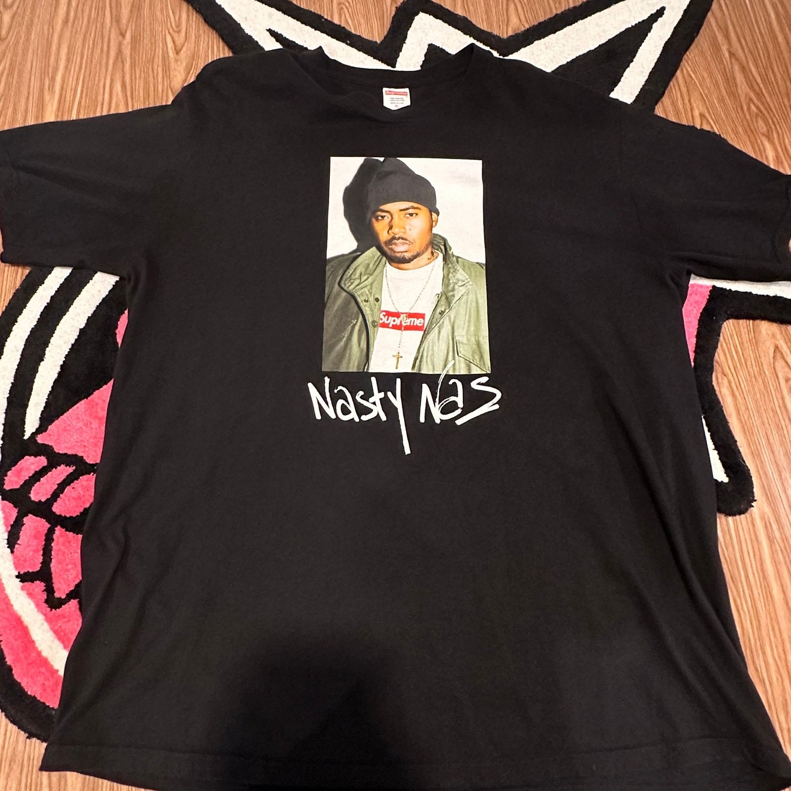 Supreme Supreme Nas Tee - Black - Size XL - Used Size US XL / EU 56 / 4 - 1 Thumbnail