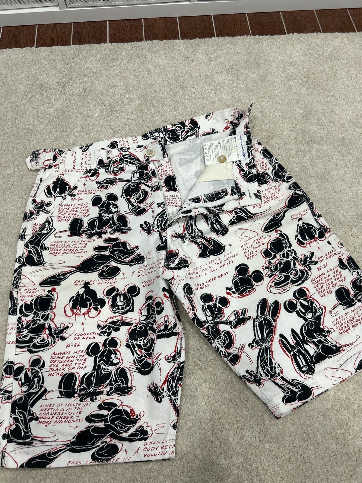 Comme des Garcons SHIRT Cdg comme des garcons shirt disney mickey sketch print aop Size US 32 / EU 48 - 1 Thumbnail