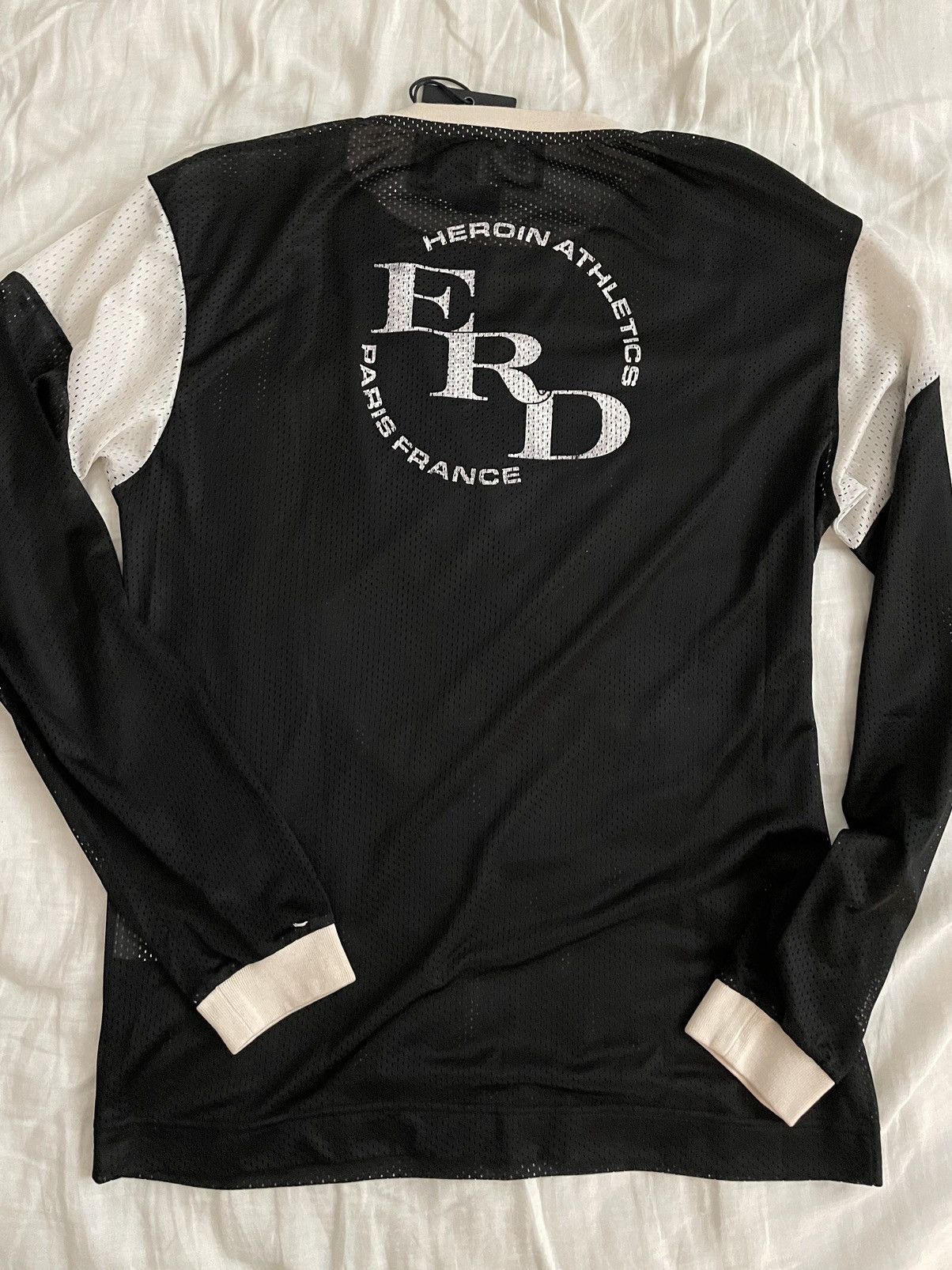 image of Enfants Riches Deprimes Heroin Athletics Mesh Long sleeve Tee XL in Black, Men's