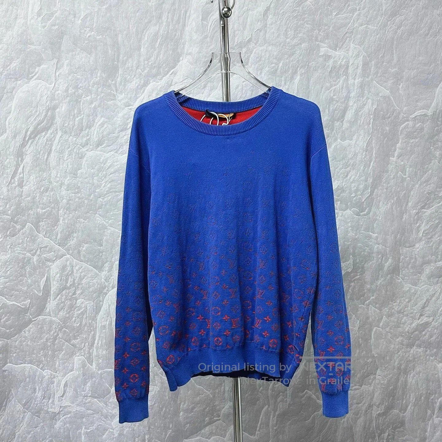 Louis Vuitton louis vuitton blue gradient knit sweater. Size M / US 6-8 / IT 42-44 - 1 Thumbnail