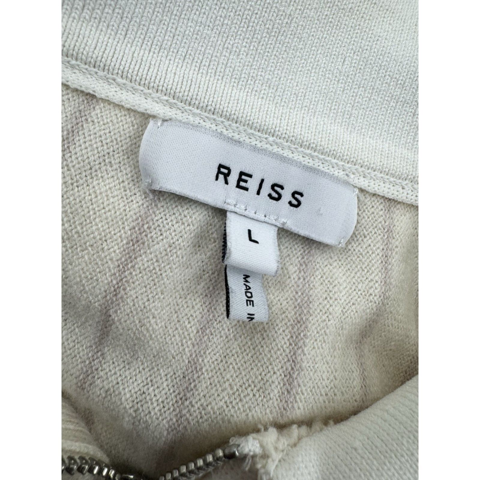 Reiss REISS WOOL BLEND Mens S / M Zip Collar Sweater Polo Shirt Shirt Mens M Wool Blend White / Blue / Gray - 90s? (not applicable) Size US M / EU 48-50 / 2 - 4 Thumbnail