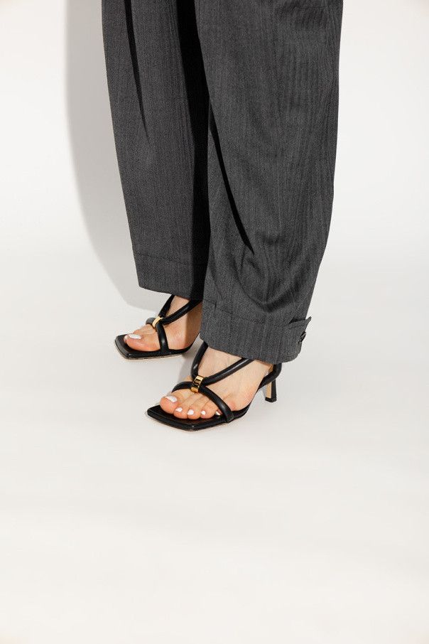 Bottega Veneta o1n1vont1024 Stretch Strap Sandals in Black Size US 10 / IT 40 - 2 Thumbnail