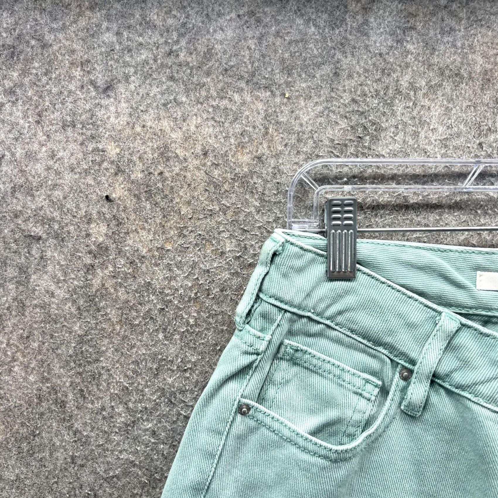Pacsun PacSun Mom Jeans Womens 24 Light Green High Rise Tapered Leg Denim Pants Size 42" / US 20 - 4 Thumbnail
