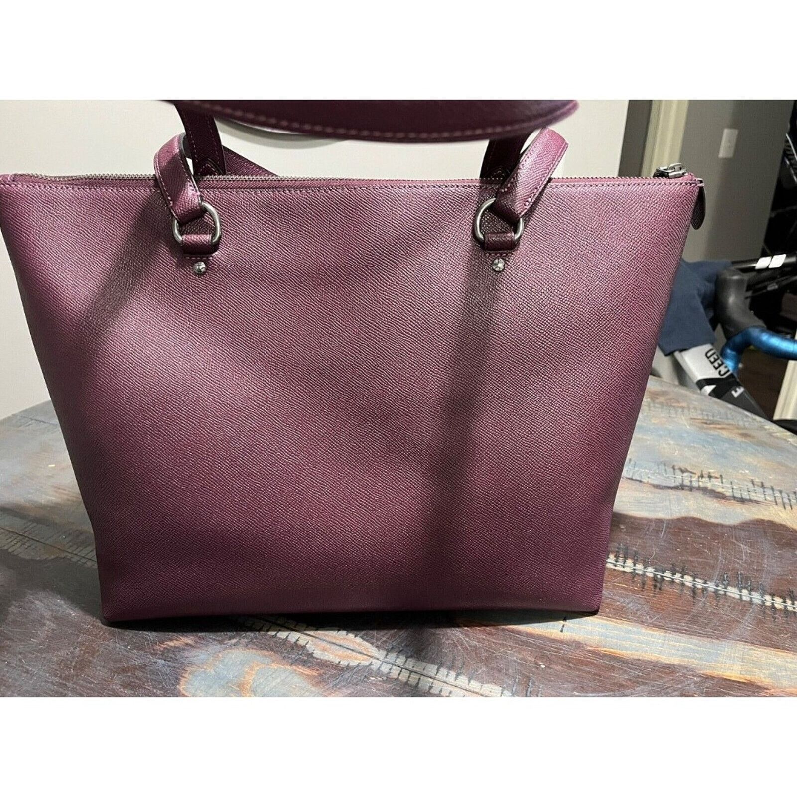 Coach 100% Coach Gallery Tote with Wristlet in Boysenberry F79608 Size ONE SIZE - 2 Thumbnail