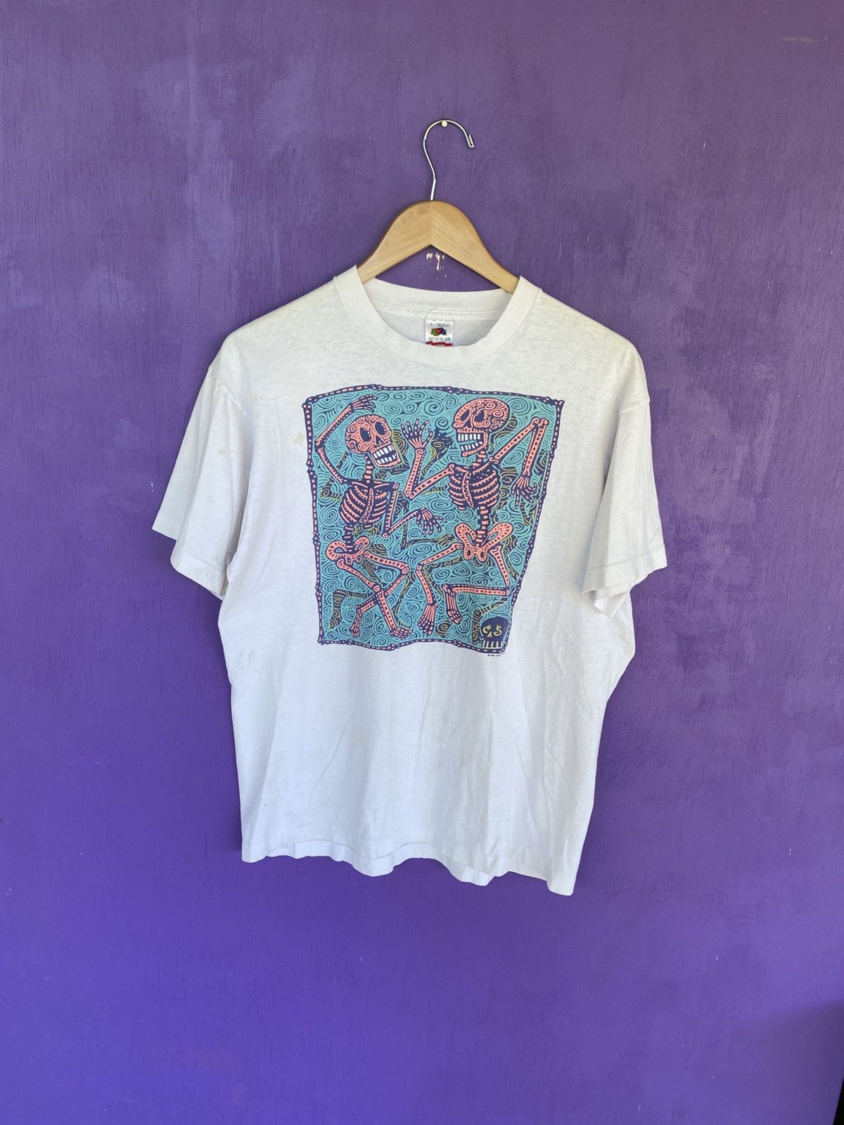Arts & Science Vintage 1988 Carl Smool skeletons art tee Size US L / EU 52-54 / 3 - 1 Thumbnail