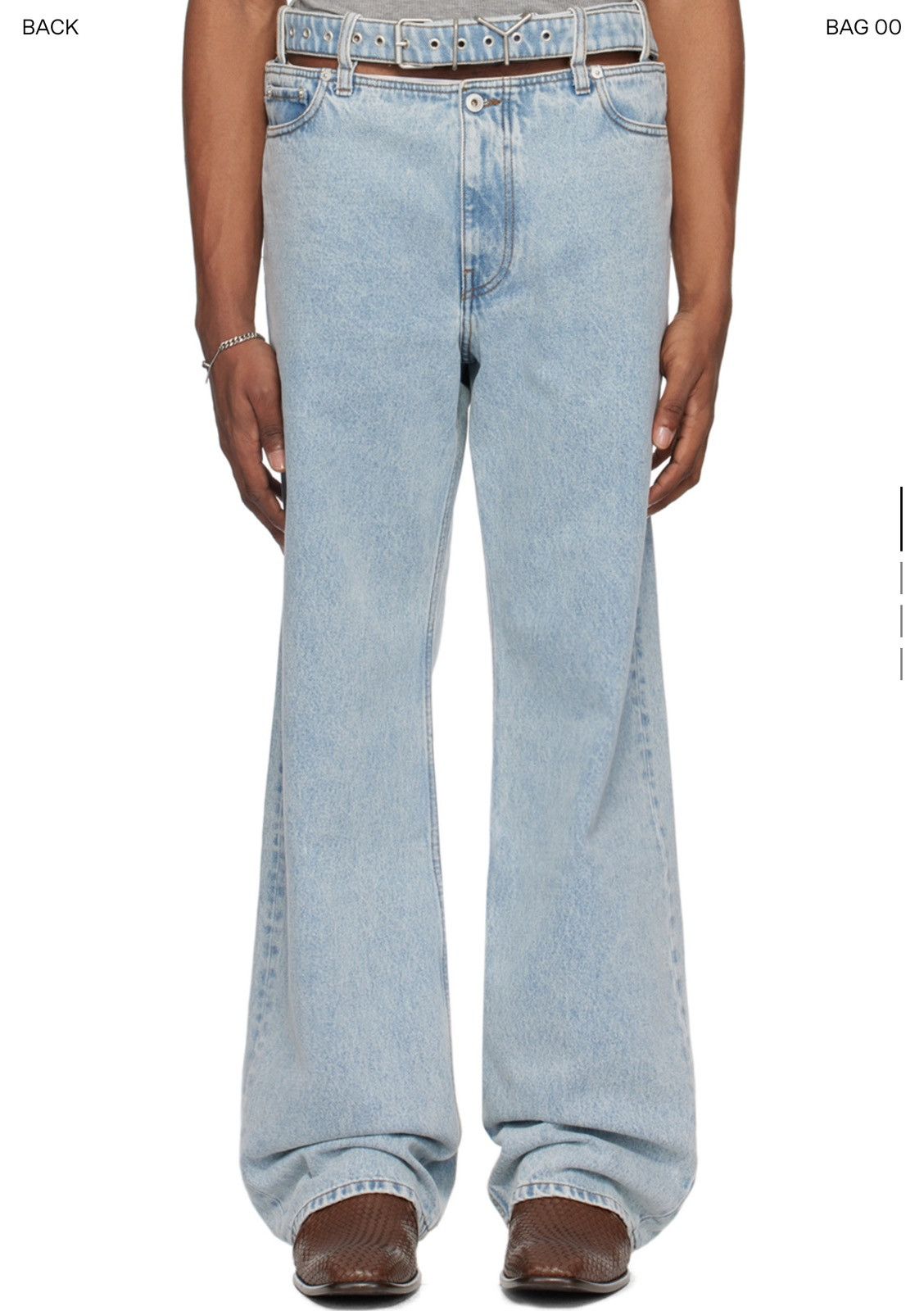 Y/Project Blue Y-Belt Jeans Size US 31 - 1 Thumbnail