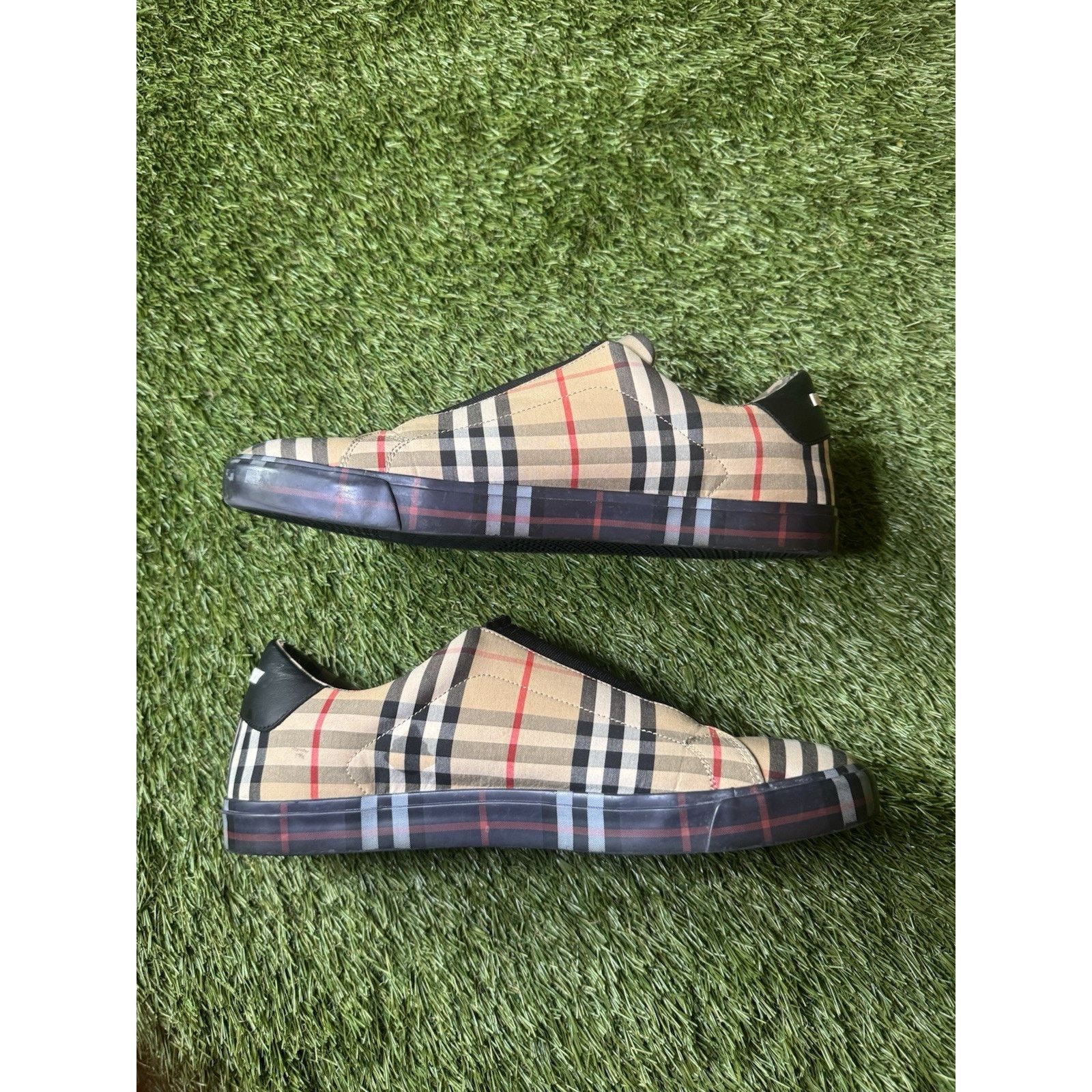 Burberry Authentic Burberry Vintage Check Slip-On Trainers Sneakers Size US 12 / EU 45 - 2 Thumbnail