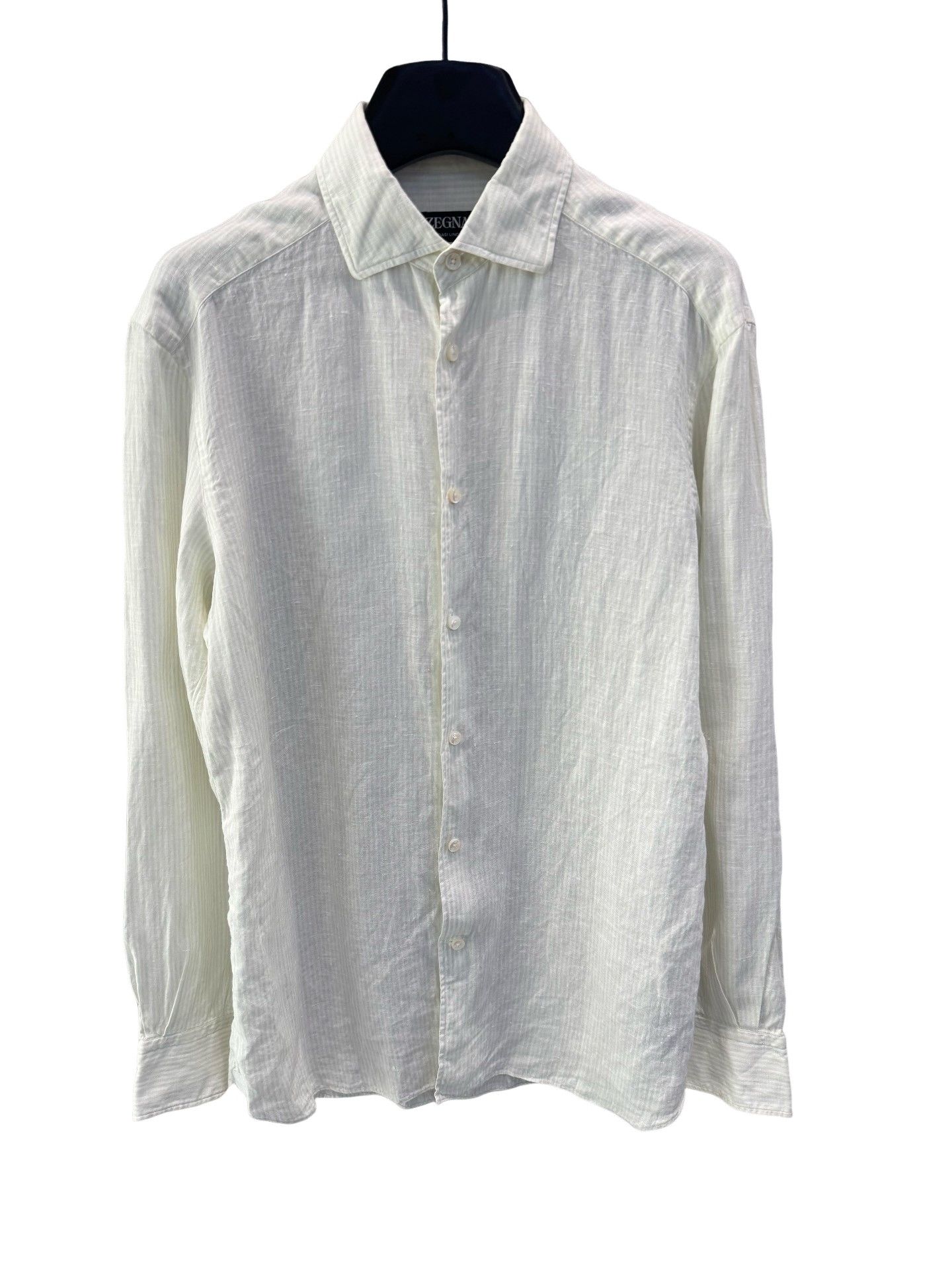 Z Zegna Zegna Oasi Lino Linen Button Up Shirt Size S Size US S / EU 44-46 / 1 - 1 Thumbnail