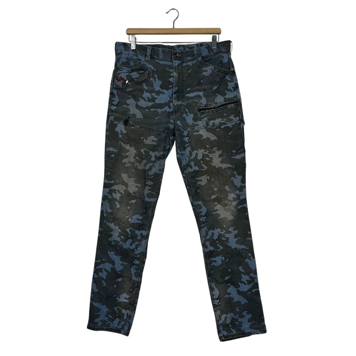 Vintage Japanese Designer Distressed Camo Pants