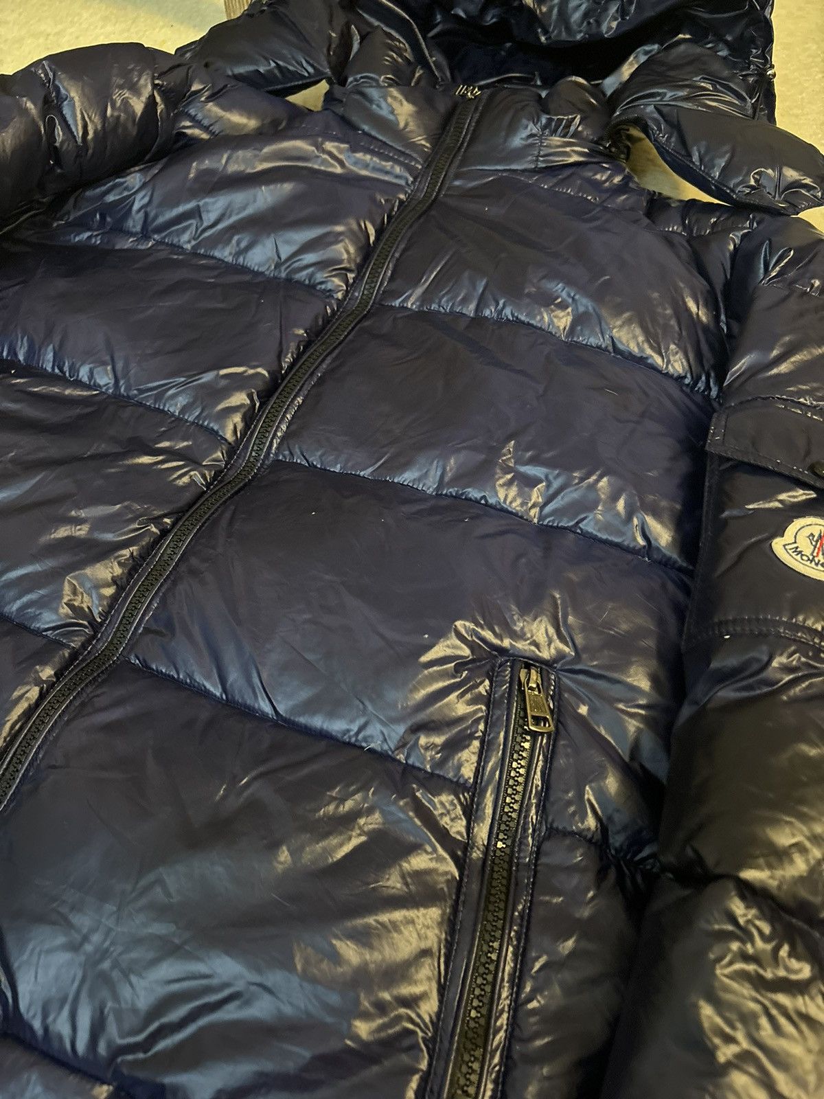 Moncler Moncler Maya Giubbotto Down Puffer Jacket Blue Size US XL / EU 56 / 4 - 2 Thumbnail