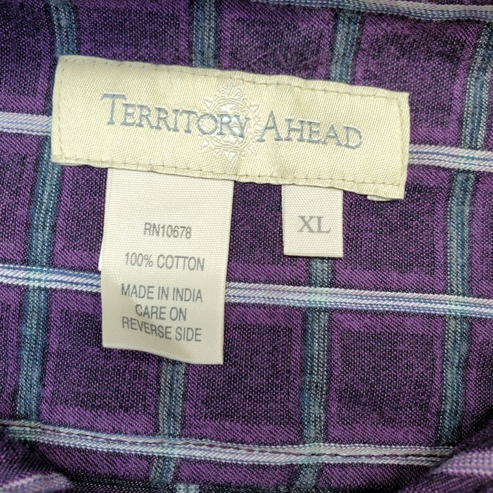 The Territory Ahead Territory Ahead Shirt Mens XL Multi Plaid Regular Button-Up Long Sleeve EUC Size US XL / EU 56 / 4 - 6 Thumbnail