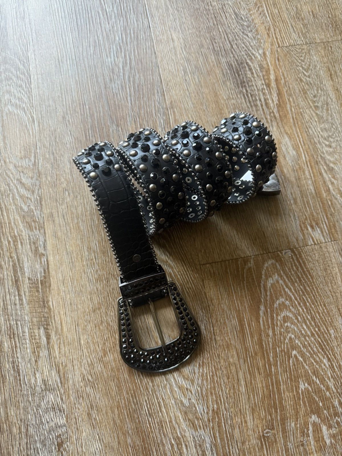 Japanese Brand × Vintage Vintage Y2K Studded Rhinestone Western Belt Size ONE SIZE - 1 Thumbnail