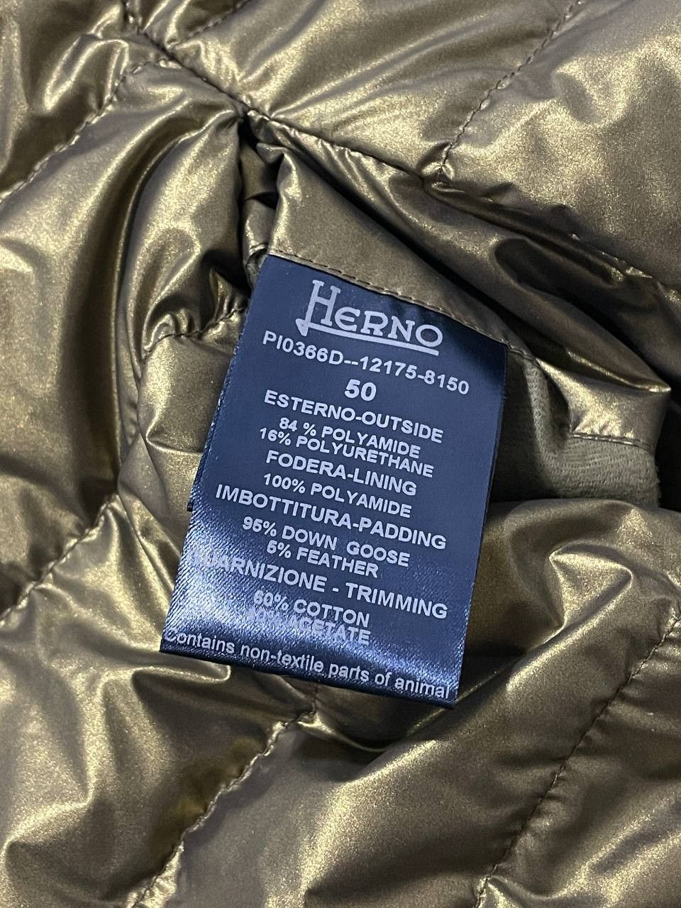 Herno Herno Emilia Cap Sleeve Quilted Gold Down Jacket Size L / US 10 / IT 46 - 15 Thumbnail
