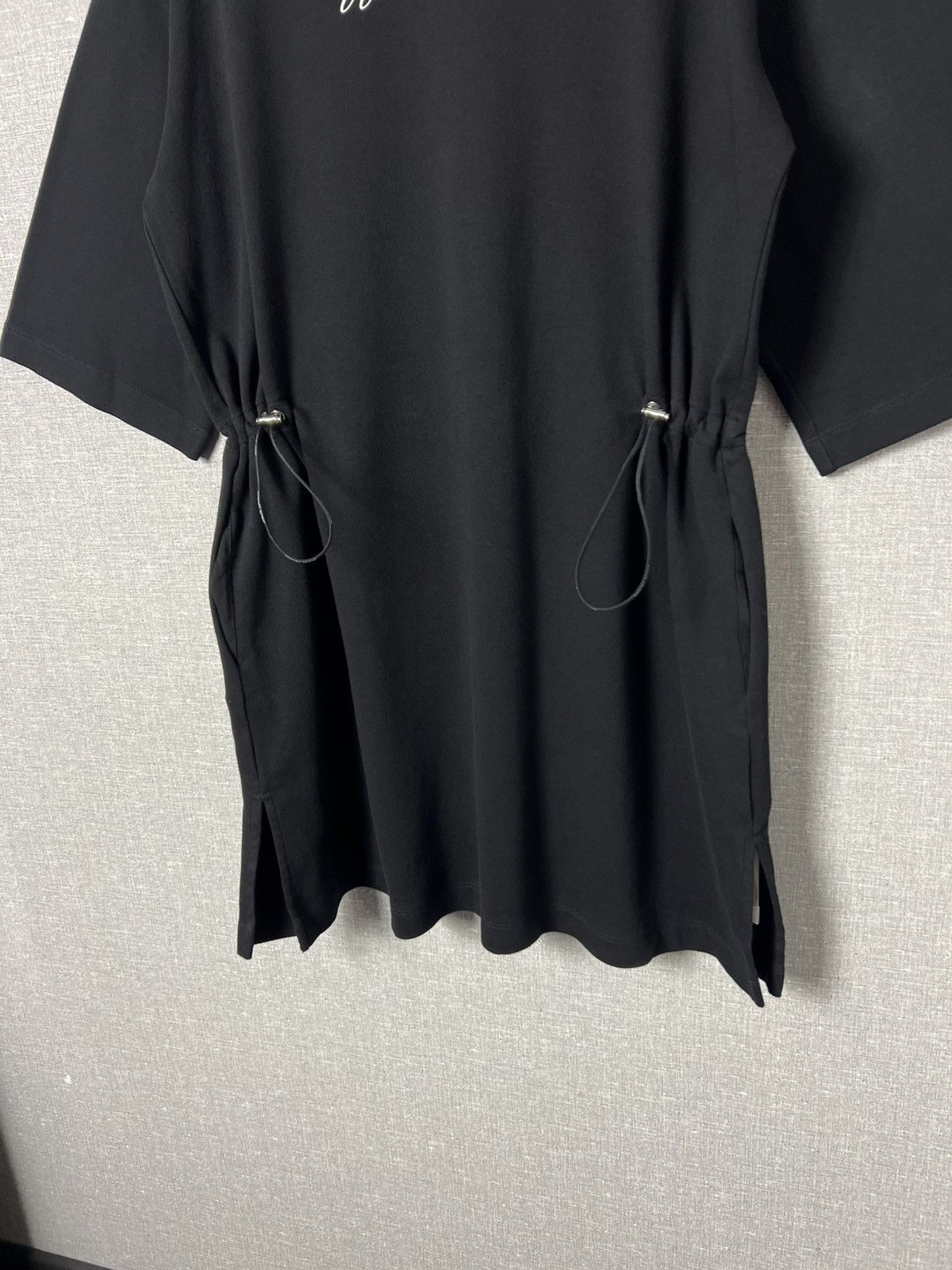 Off-White × Virgil Abloh Off-White Virgil Abloh Logo Coulisse T-Shirt Dress In Black Size M / US 6-8 / IT 42-44 - 4 Thumbnail
