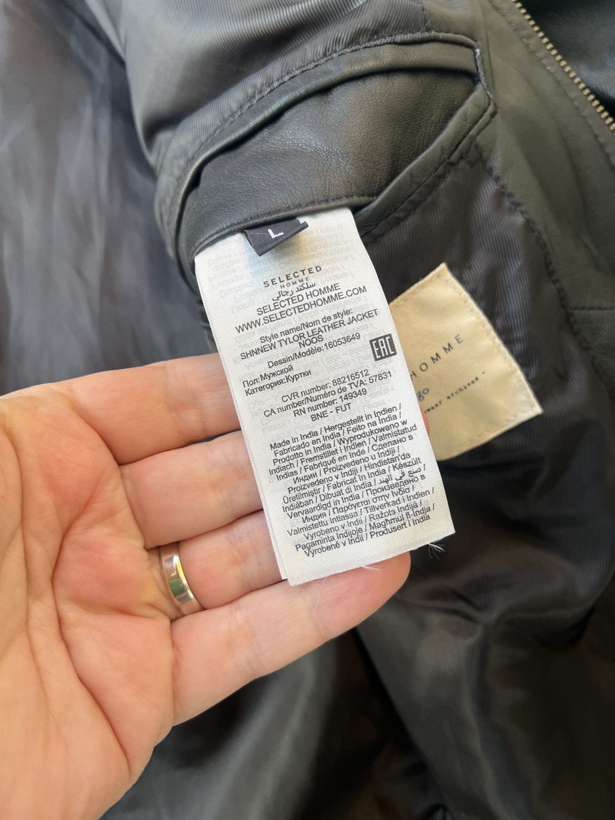 Selected Homme Selected Homme Leather Jacket Size US L / EU 52-54 / 3 - 7 Thumbnail