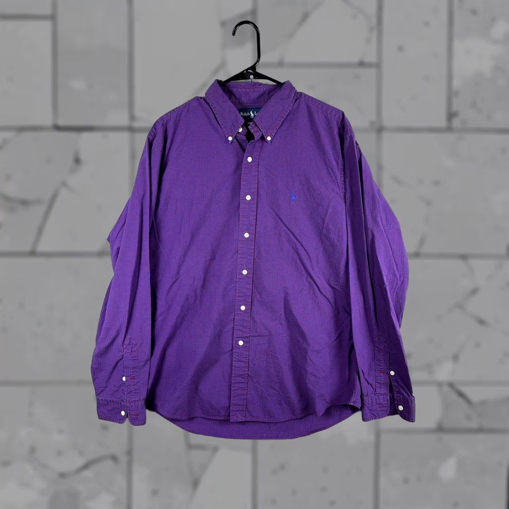 Ralph Lauren Ralph Lauren Shirt Mens XL Purple Check Custom Fit Button Down Long Sleeve Pony Size US XL / EU 56 / 4 - 1 Thumbnail