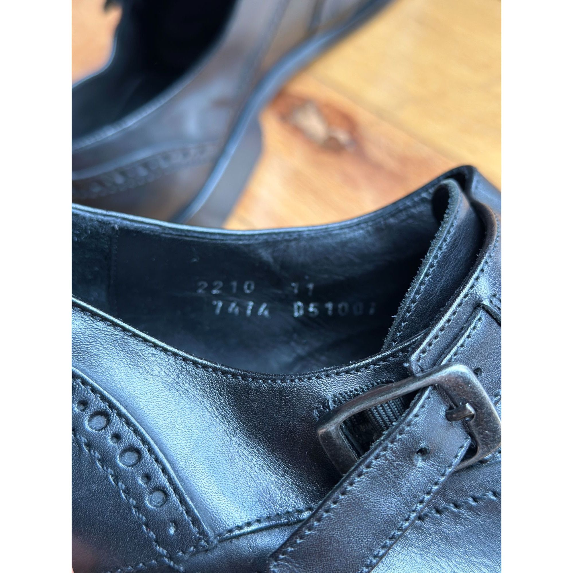 John Varvatos $698 JOHN VARVATOS COLLECTION FLEETWOOD DOUBLE MONK STRAP BL Size US 11 / EU 44 - 7 Thumbnail