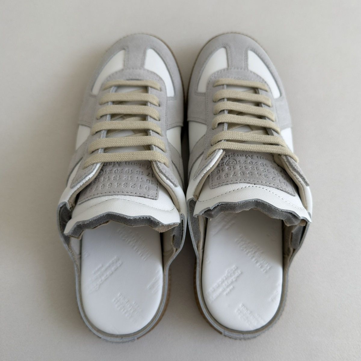 Maison Margiela S/S 21 White Leather ‘Mule’ GAT Sneakers Size US 8.5 / IT 38.5 - 7 Thumbnail