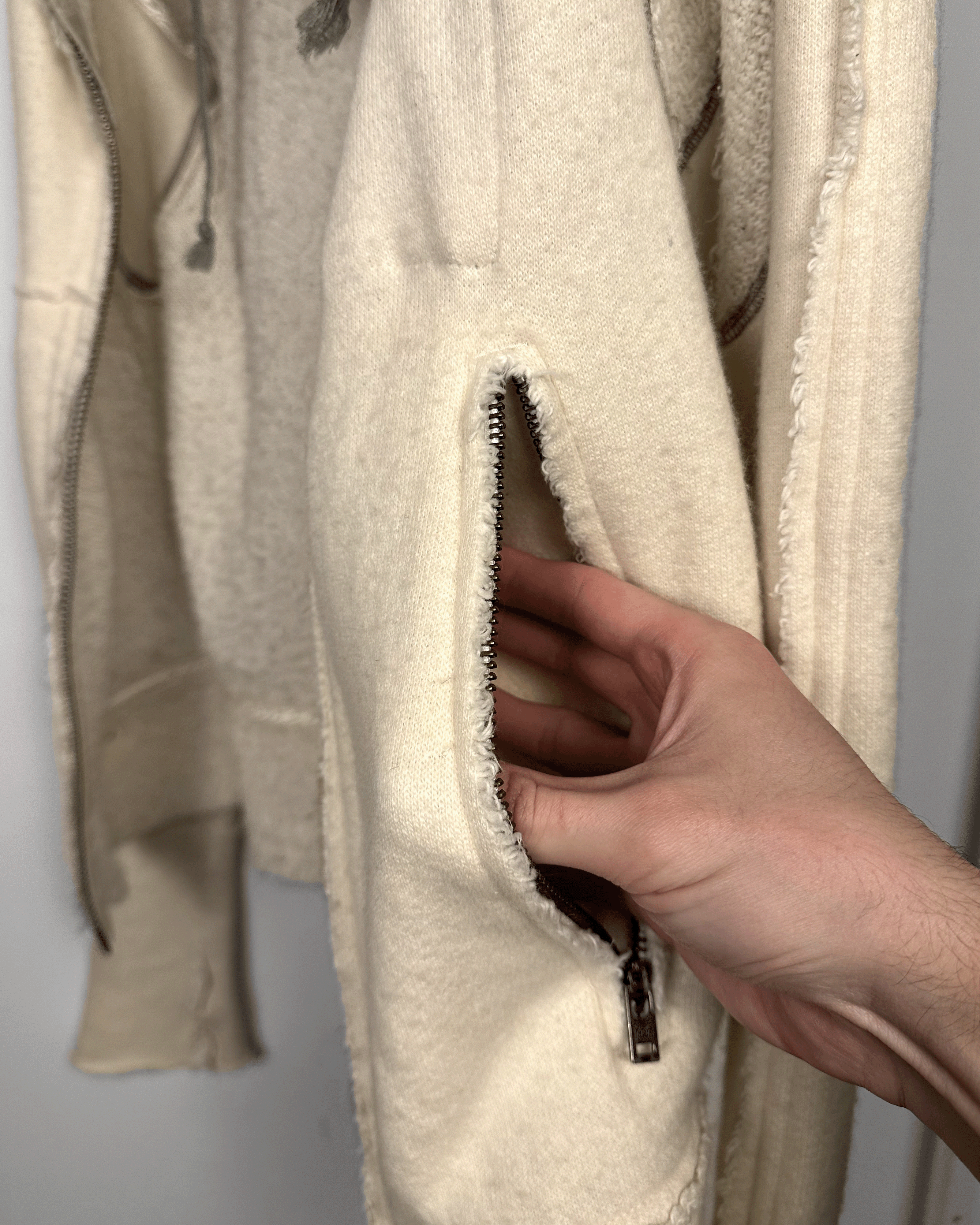 Le Grande Bleu (L.G.B.) L.G.B Le Grand Bleu Fur Parka Cream Zip Hoodie Size US M / EU 48-50 / 2 - 8 Thumbnail
