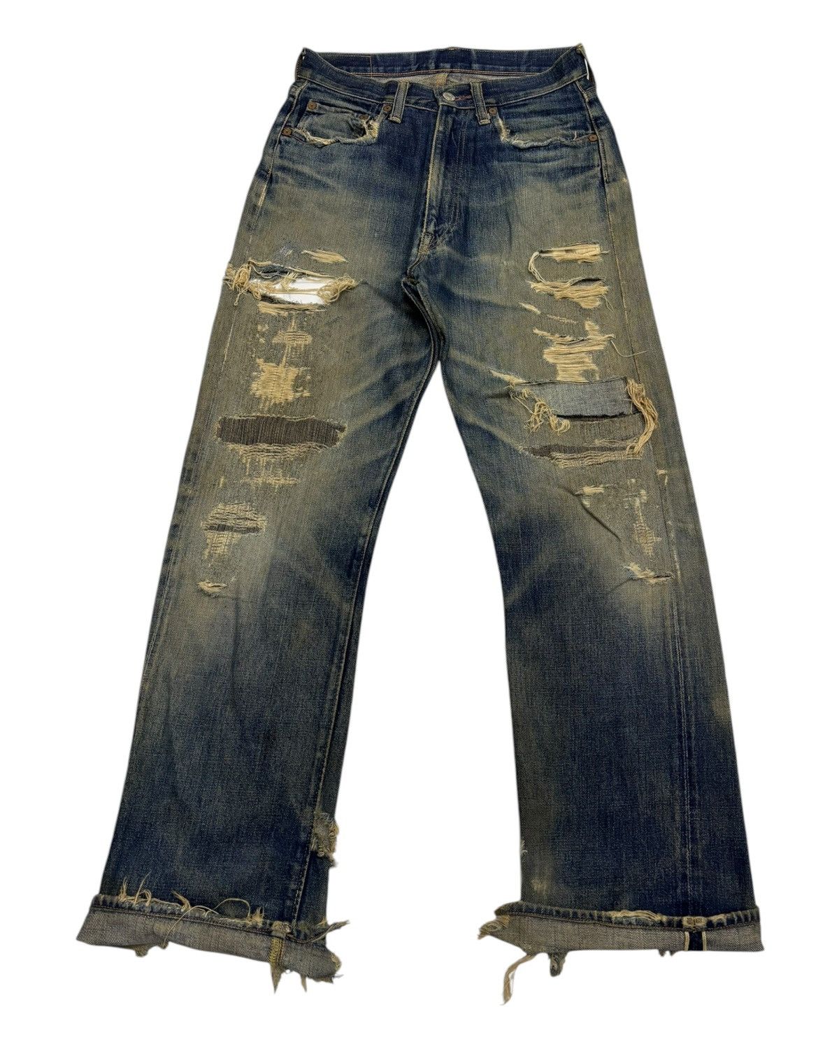 Denime × Undercover 🔥OG DENIME 🇯🇵 JAPAN THRASHED DISTRESS UNDERCOVER DESIGN Size US 29 - 1 Thumbnail