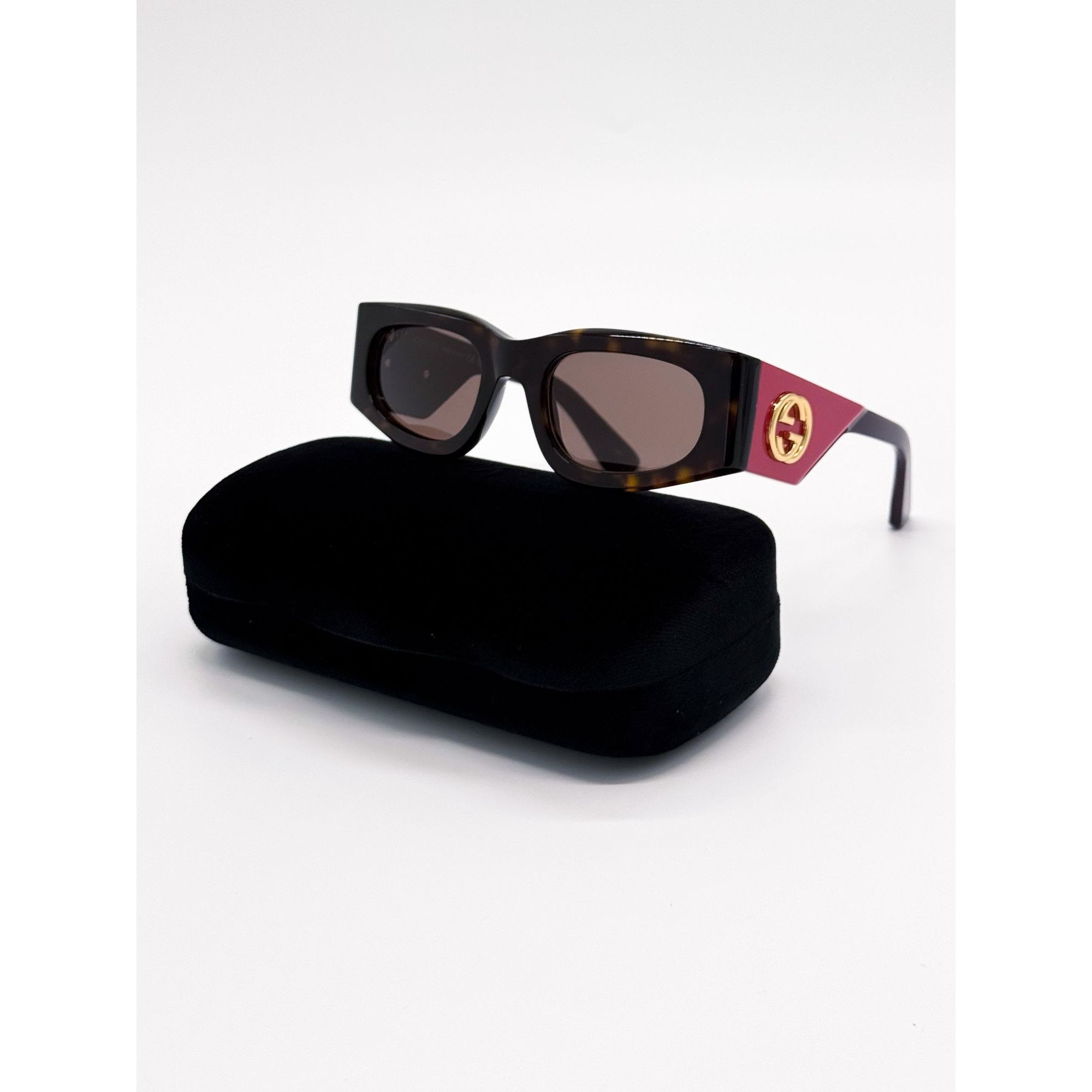 Gucci NEW GUCCI SUNGLASSES GG1664S 004 HAVANA RED WOMEN GUCCI Size ONE SIZE - 1 Thumbnail