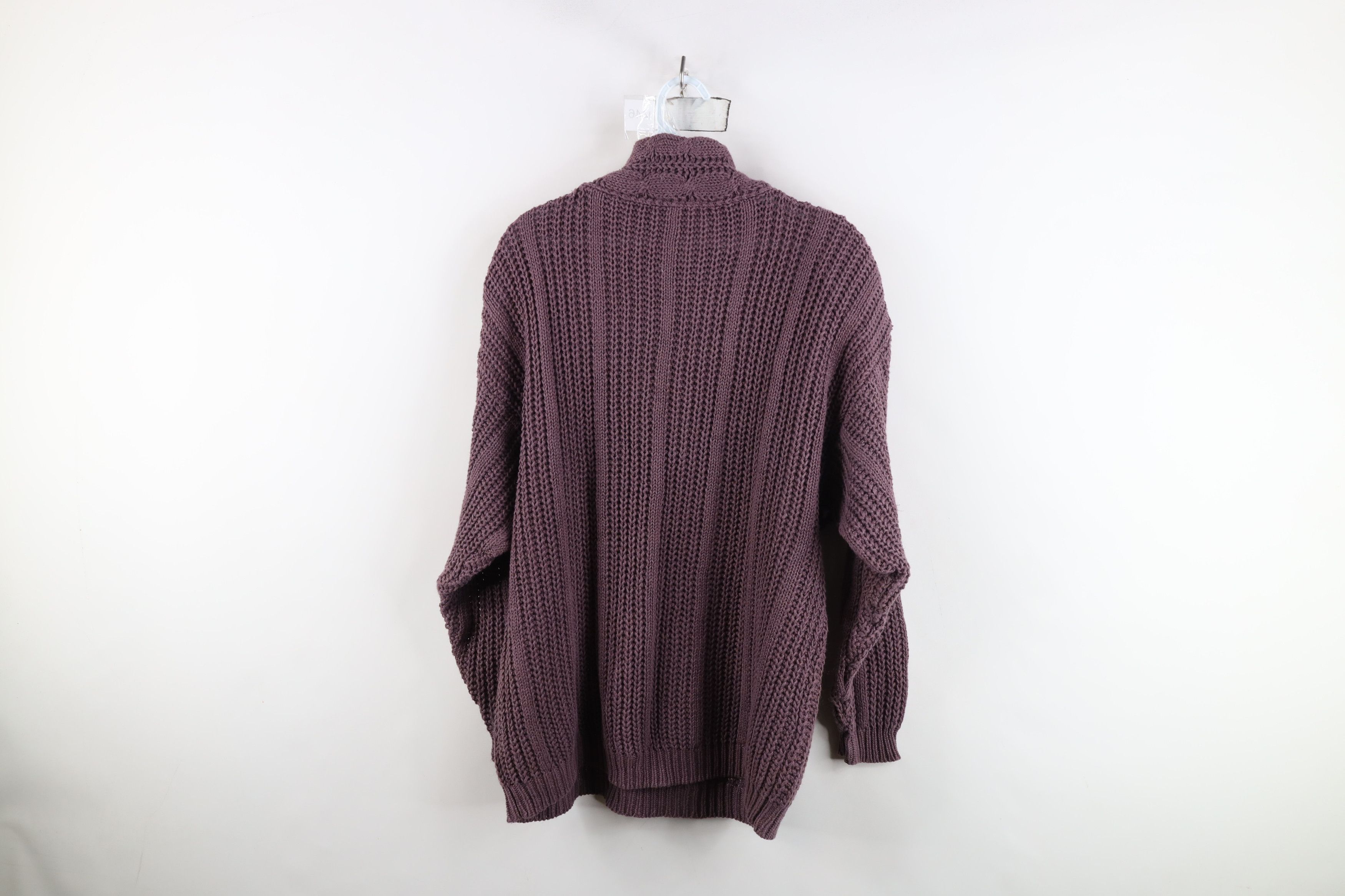 Vintage Vintage 90s Streetwear Fisherman Knit Turtleneck Sweater Size L / US 10 / IT 46 - 7 Thumbnail