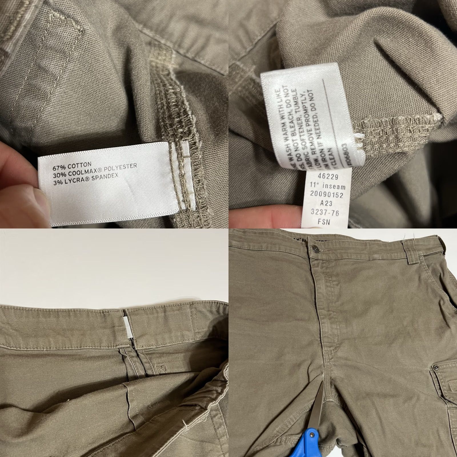 CO Duluth Fire Hose Cool Max Flex Carpenter Shorts Mens Size 48 Brown Cargo Workwear Stretch Pockets 10in Inseam Flat Front Zip Size US 32 / EU 48 - 8 Thumbnail