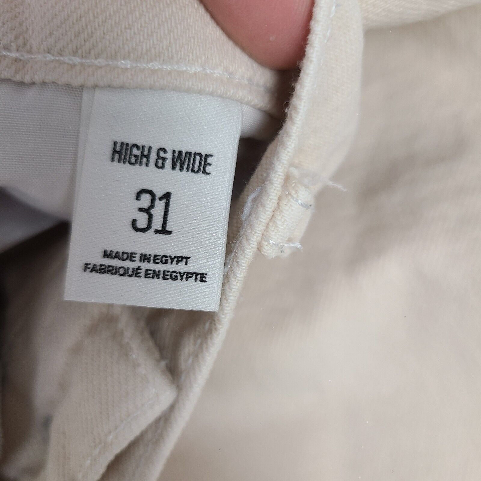 Bdg BDG Jeans Womens Size 31 Tan High and Wide Crop Casual Deni Size 31" - 3 Thumbnail