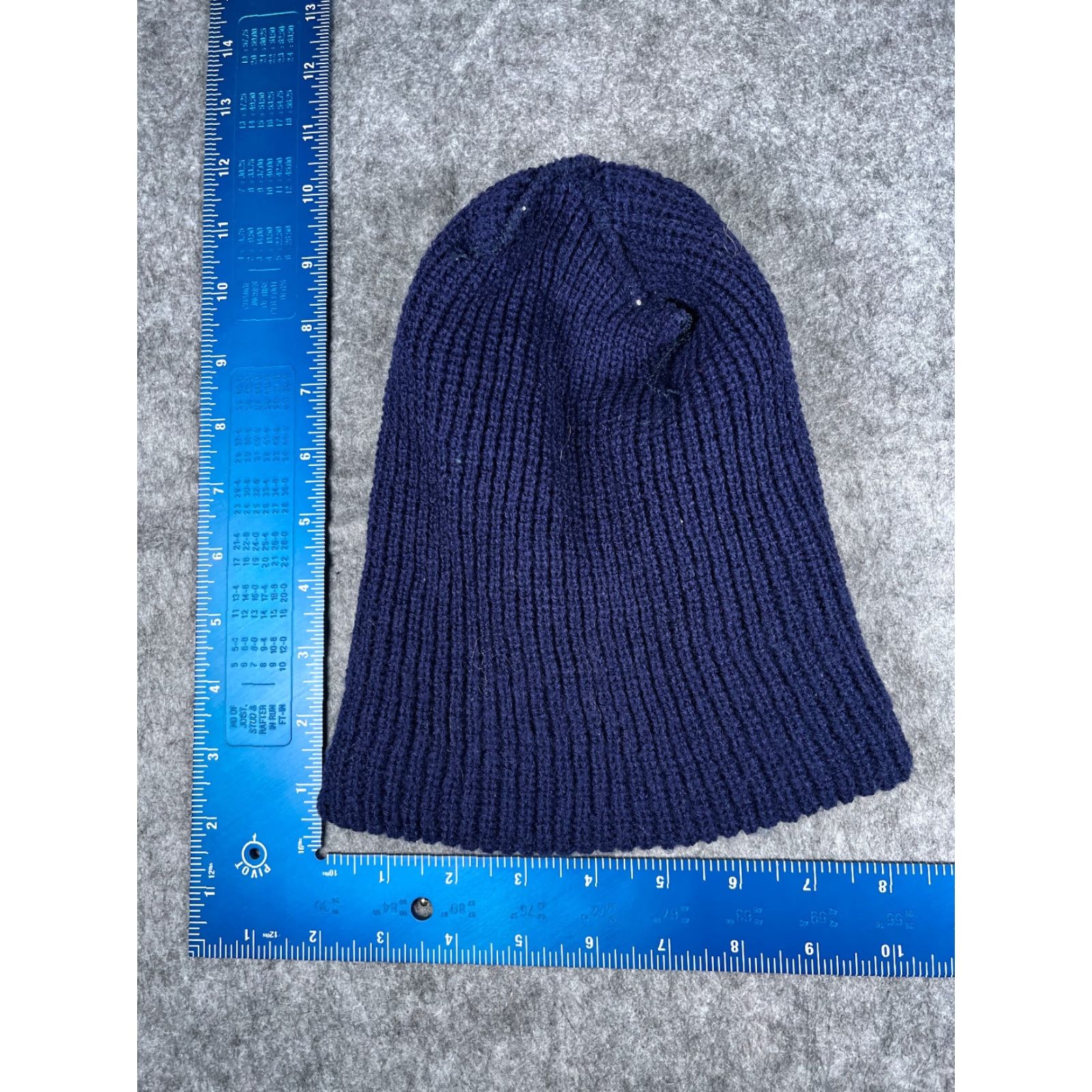 Vintage Blue Beanie Hat Adult One Size Knit 100% Acrylic Lightweight Ski Unisex Size ONE SIZE - 5 Thumbnail