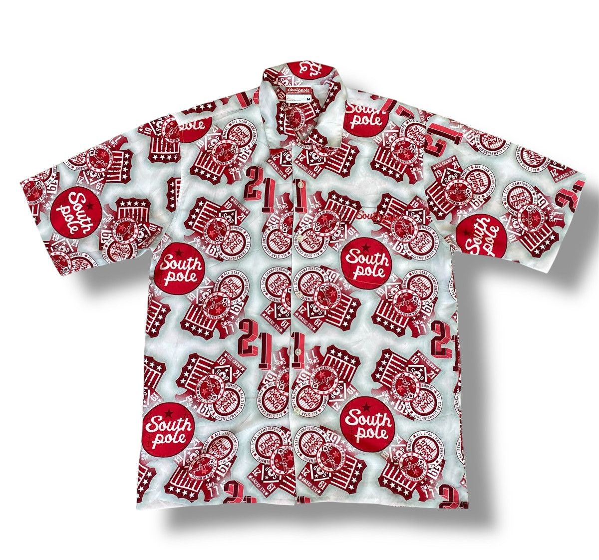 JNCO × Rap Tees × Southpole South Pole 90s Vintage Graffiti Overprint Hip-Hop Shirt Size US M / EU 48-50 / 2 - 1 Thumbnail