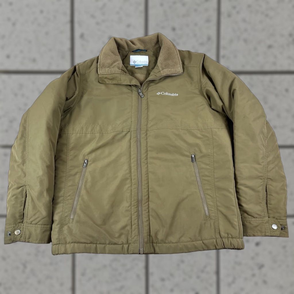 Vintage Columbia Jacket Mens Tan Lined Full Zip Size Medium Brown Polyester Stained - Pre owned Size US M / EU 48-50 / 2 - 1 Thumbnail