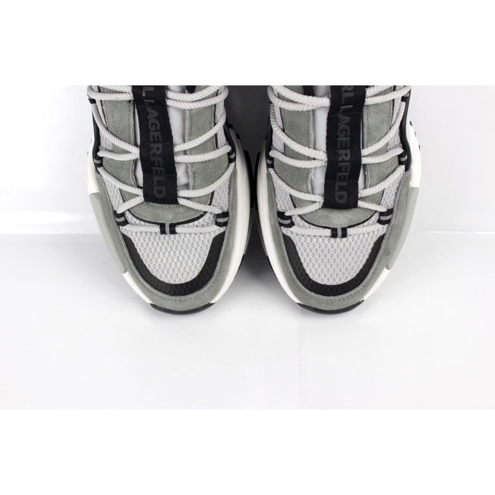 Karl Lagerfeld Karl Lagerfeld Paris Men's Sneakers Grey 11.5 Criss Cross Lace Up Chunky Sole Size US 12 / EU 45 - 4 Thumbnail