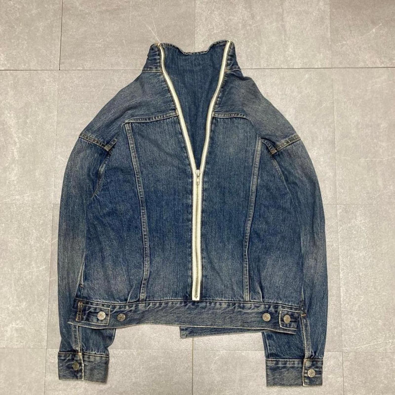 Other Vintage 2000s biker style denim jacket with back zipper Size XS / US 0-2 / IT 36-38 - 4 Thumbnail