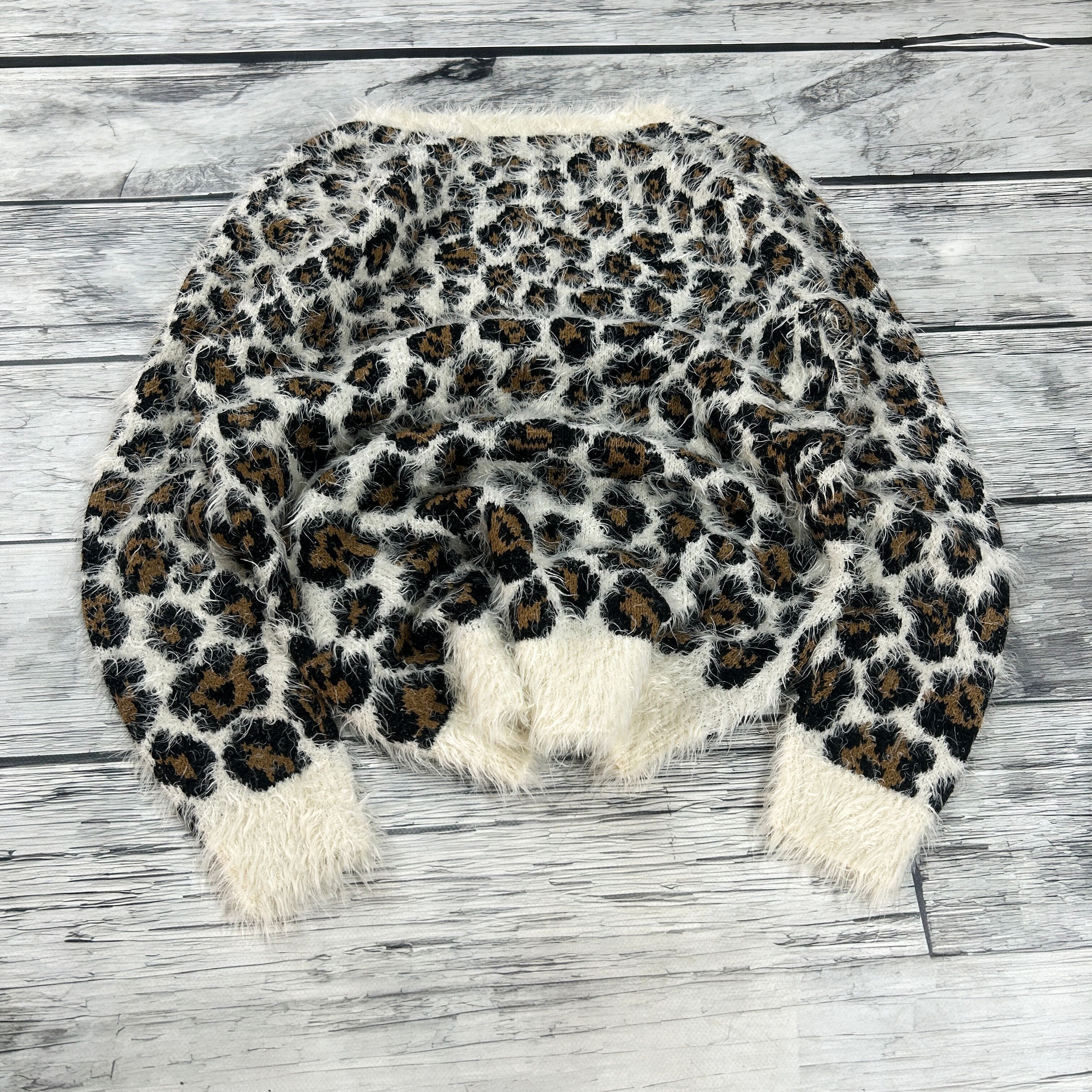 Japanese Brand Leopard Knit Sweater Fuzzy Soft Grunge Coquette Y2K Core Size US S / EU 44-46 / 1 - 3 Thumbnail