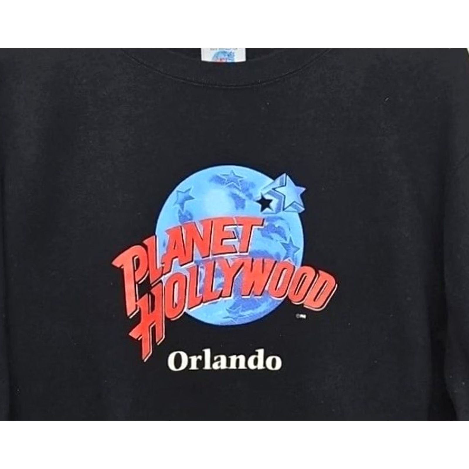 Planet Hollywood VINTAGE Planet Hollywood Sweatshirt Crewneck Pullover Black Long Sleeve Men's L Graphic Print USA 90s Size US L / EU 52-54 / 3 - 2 Thumbnail