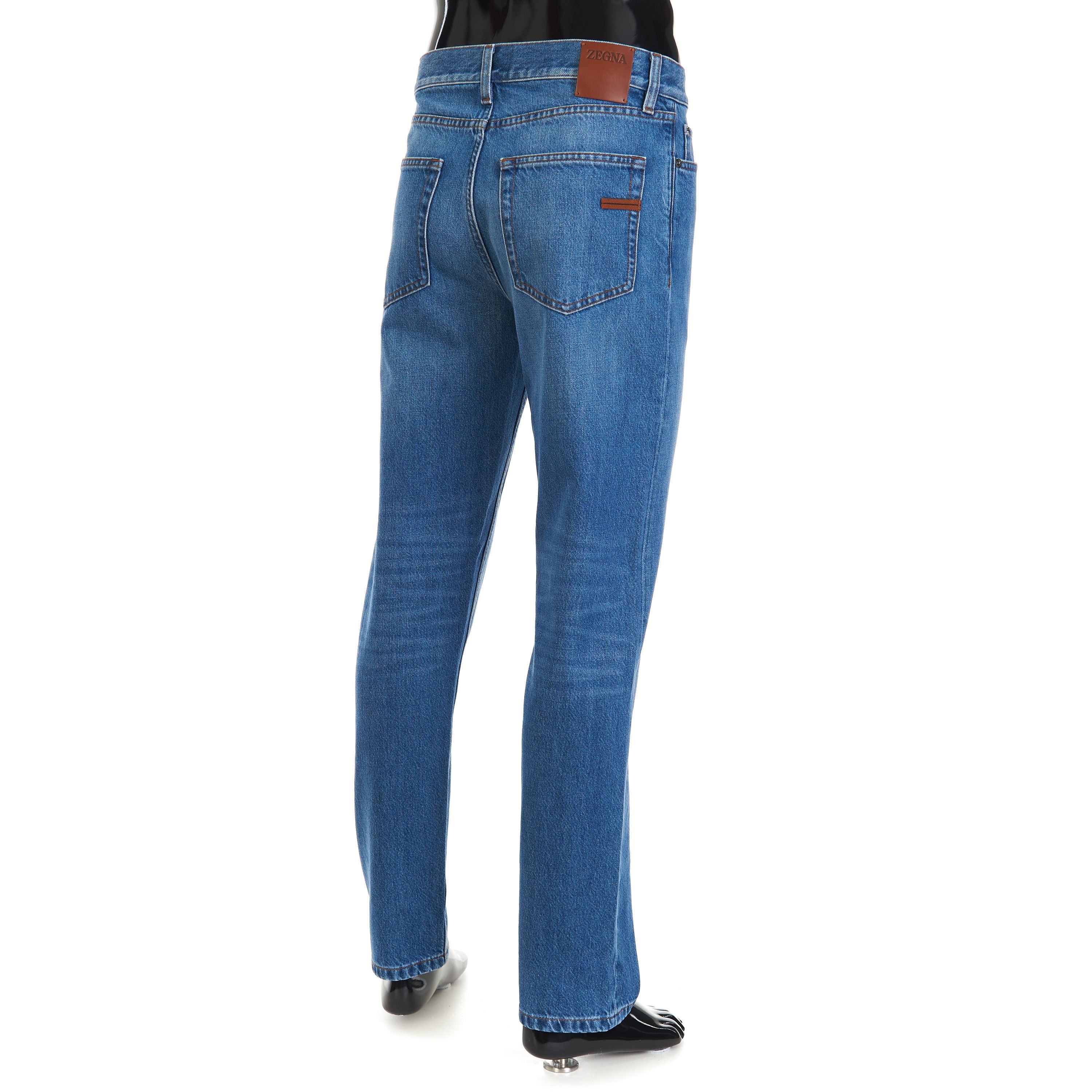 Ermenegildo Zegna Blue Cotton Roccia Denim Jeans Size US 32 / EU 48 - 6 Thumbnail