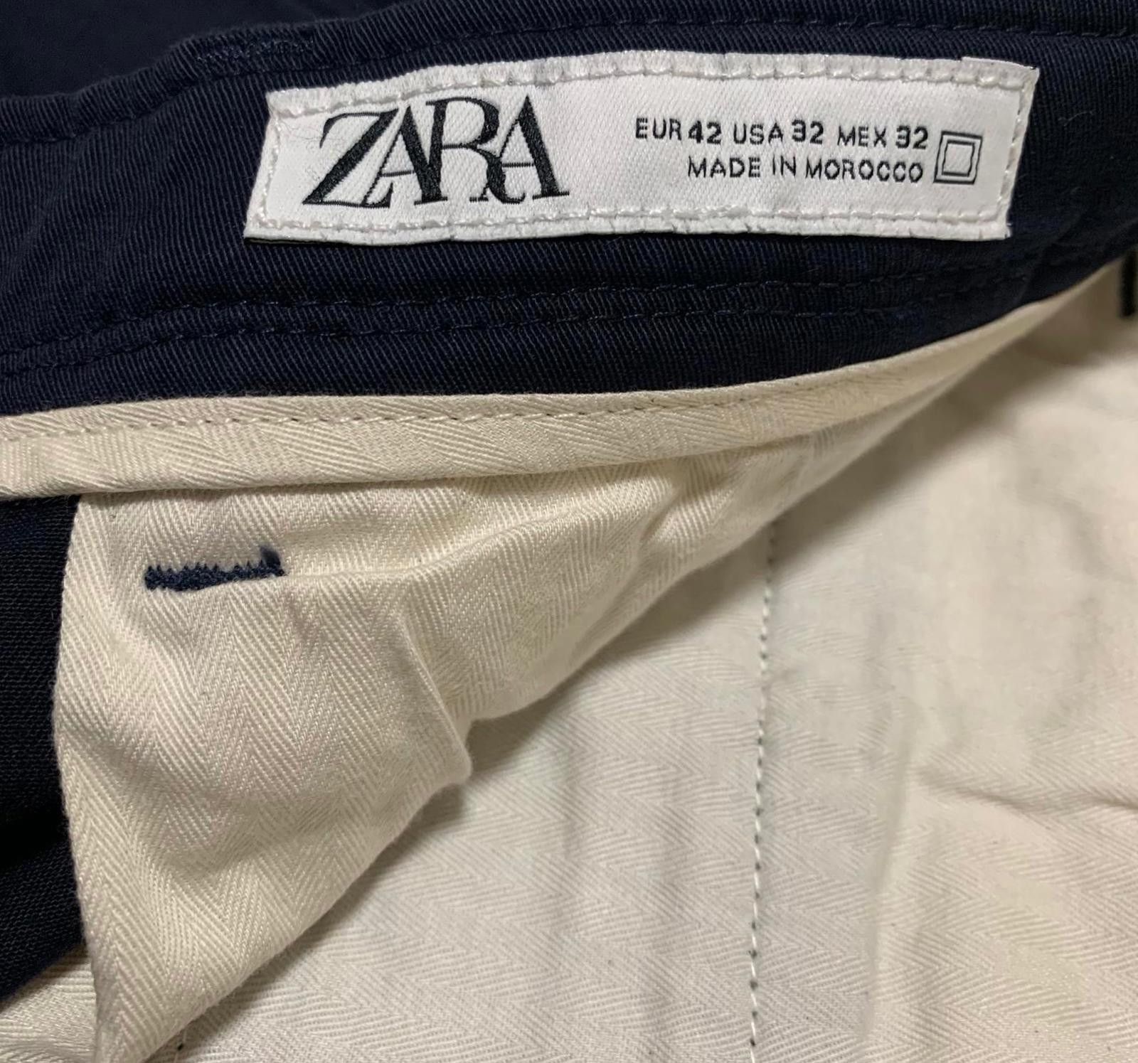 Zara Zara Man Men's Size 32 Navy Blue Casual Chino Pants Size US 32 / EU 48 - 3 Thumbnail