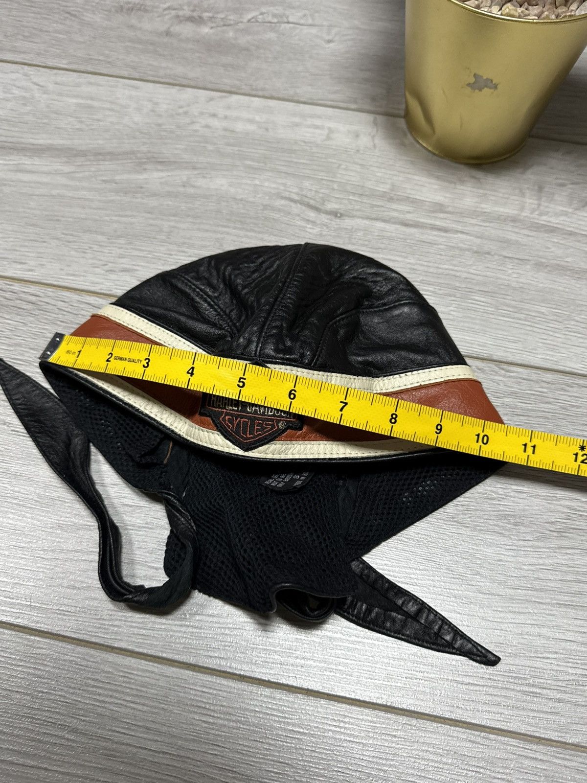 Harley Davidson Harley Davidson leather durag hat biker moto Size ONE SIZE - 10 Thumbnail